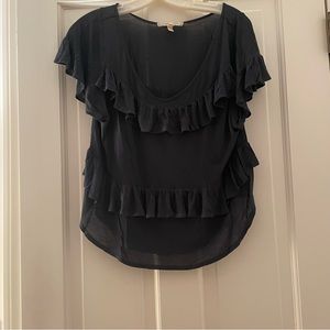 Soft Joie ruffle short sleeve top